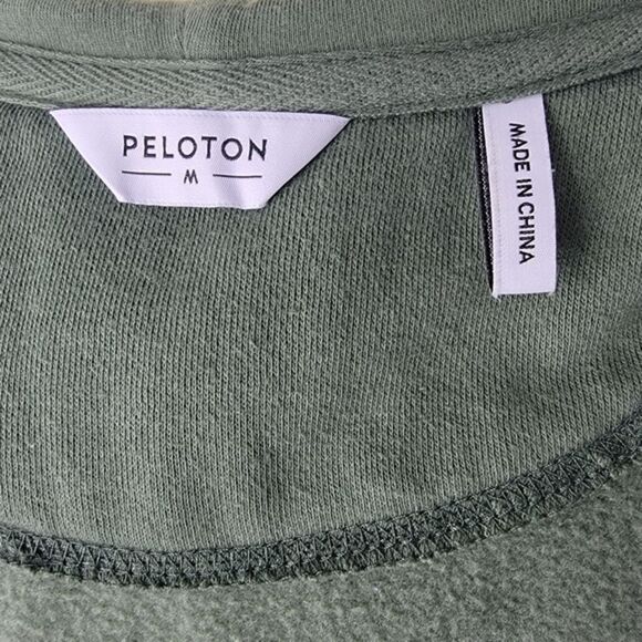 Peloton Green Ultimate Fleece Zip-Up Hooded Sweatshirt With Pockets Size Medium - Picture 13 of 13